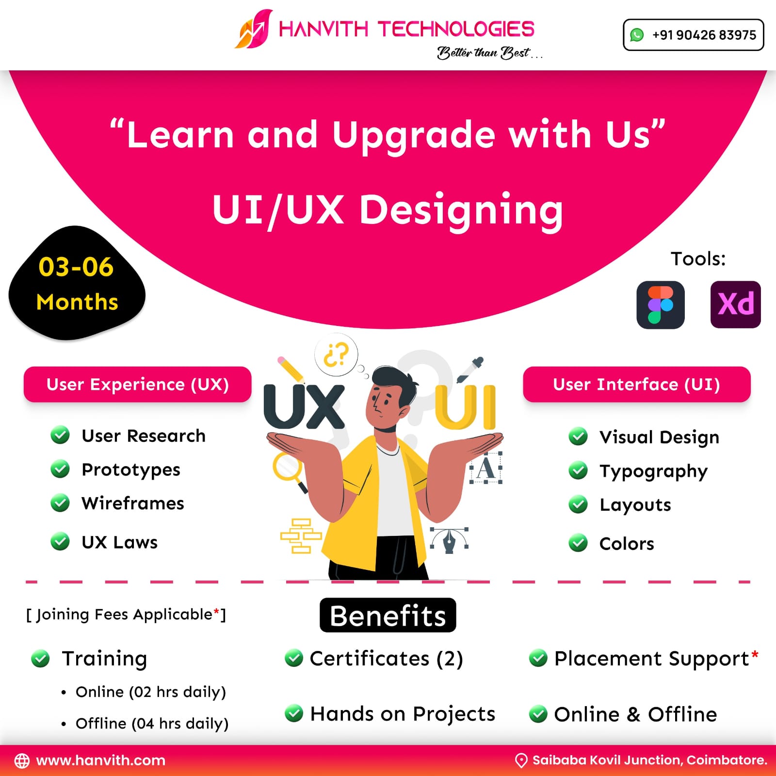 Summer Internship-Engineering-Hanvith Technologies|PHP ML Internship| U I / U X Designing Coimbatore